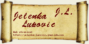 Jelenka Lupović vizit kartica